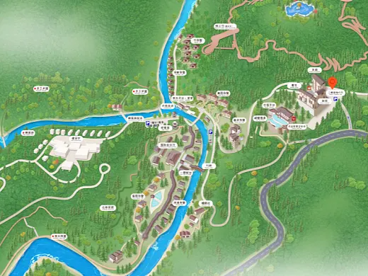 沙雅结合景区手绘地图智慧导览和720全景技术，可以让景区更加“动”起来，为游客提供更加身临其境的导览体验。